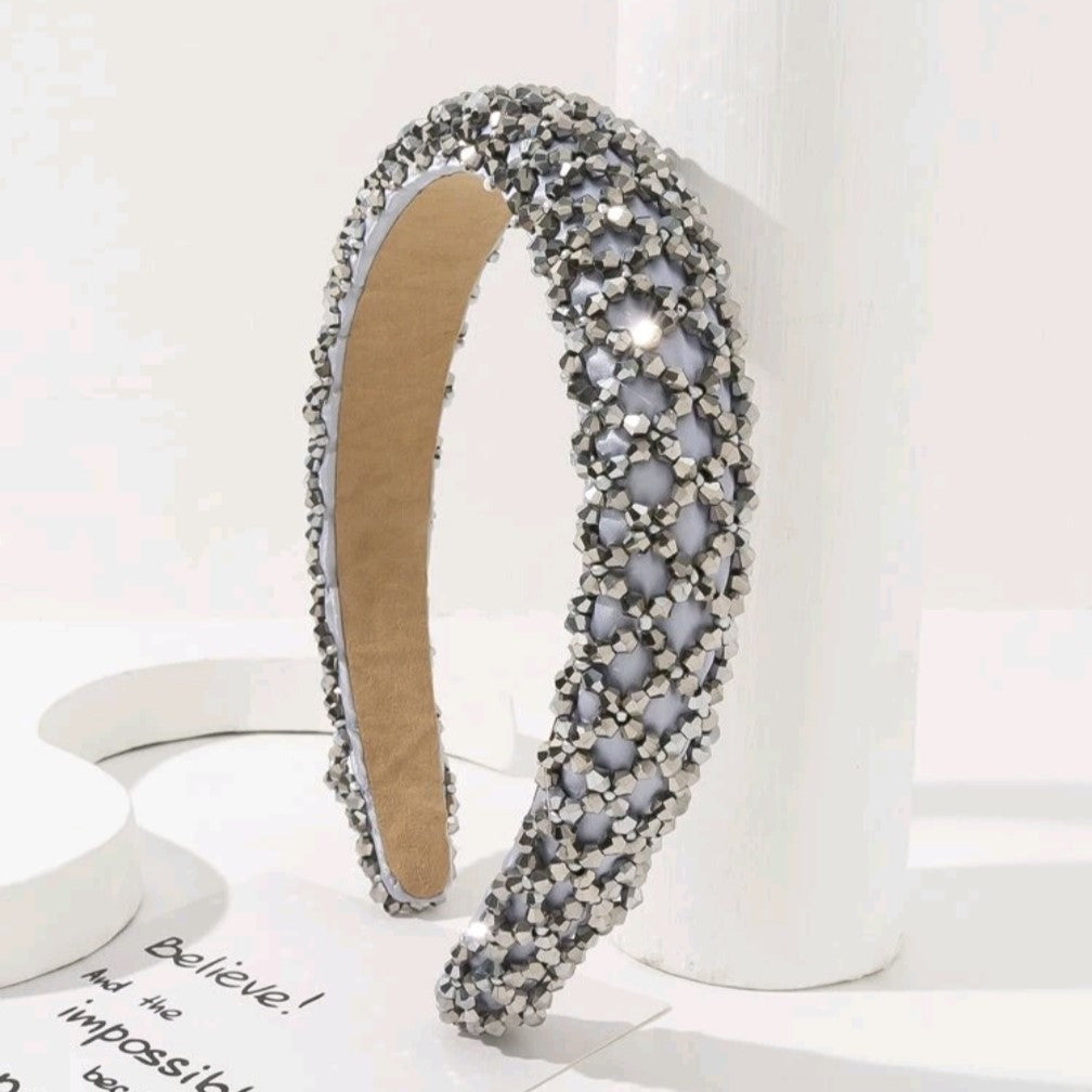Retail Elegant Silver Beaded Headbands Silver Bead Headband - Etsy main image 2