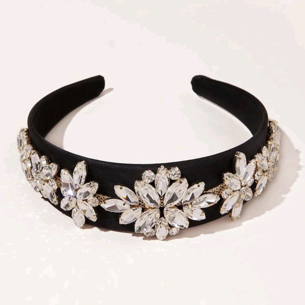 Glamorous Rhinestones Alice Velvet Band