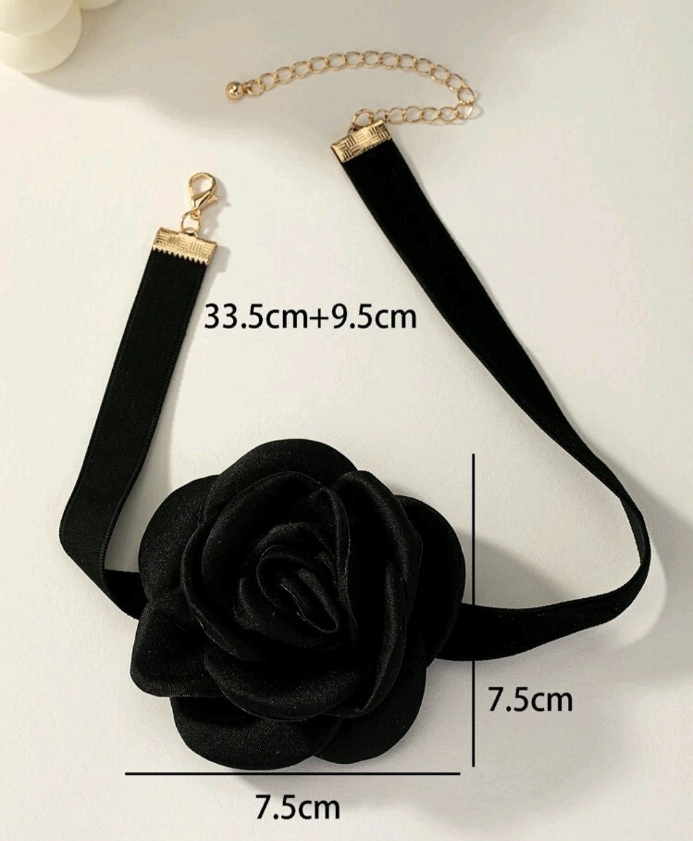 Black Velvet Rose Choker