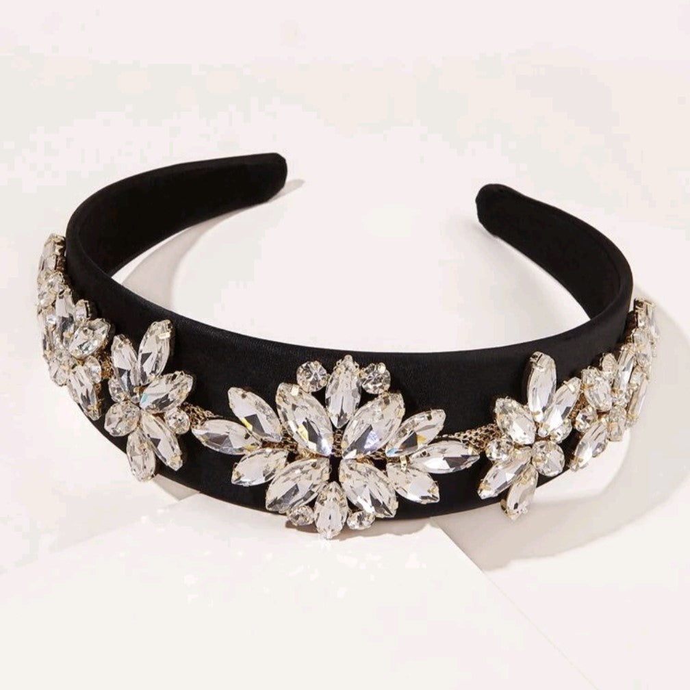 Glamorous Rhinestones Alice Velvet Band