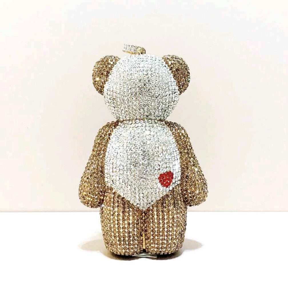 Blinky Gold Panda Evening Clutch