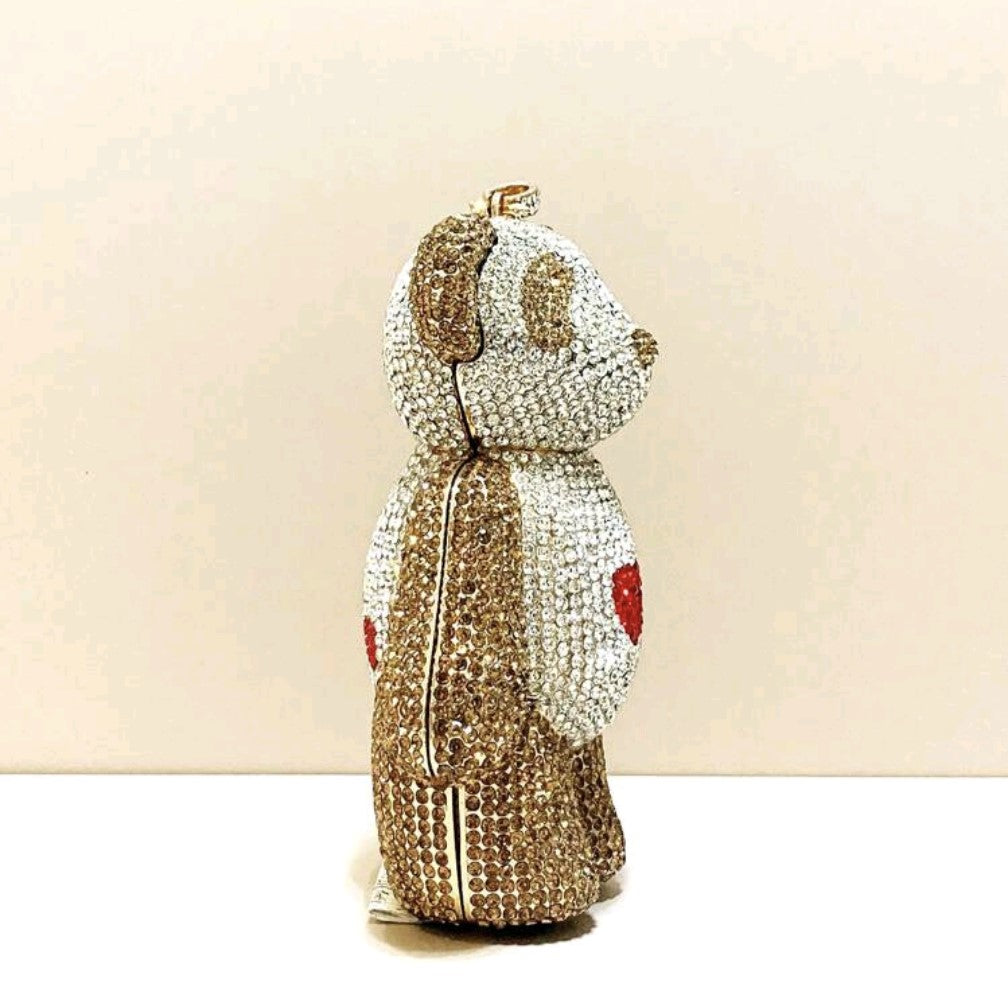 Blinky Gold Panda Evening Clutch