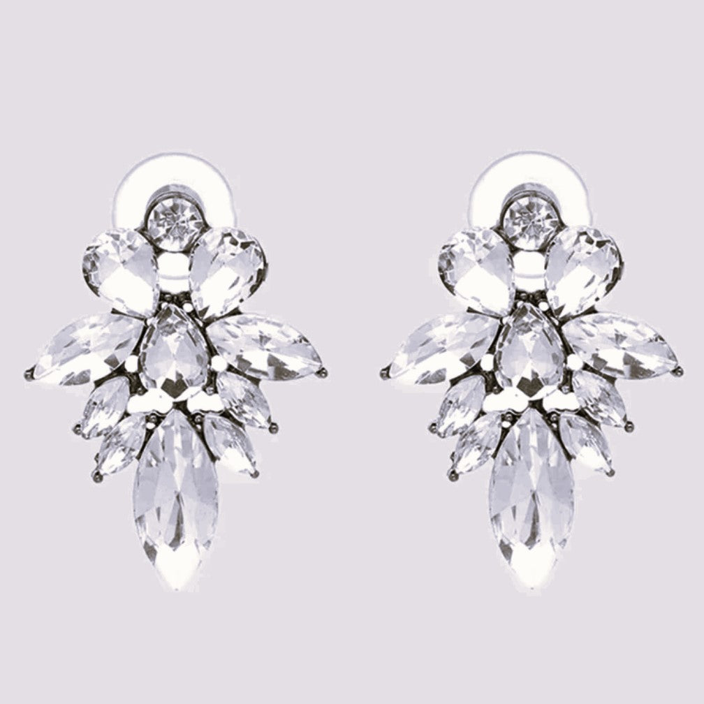Silver Marbella Crystal Earrings