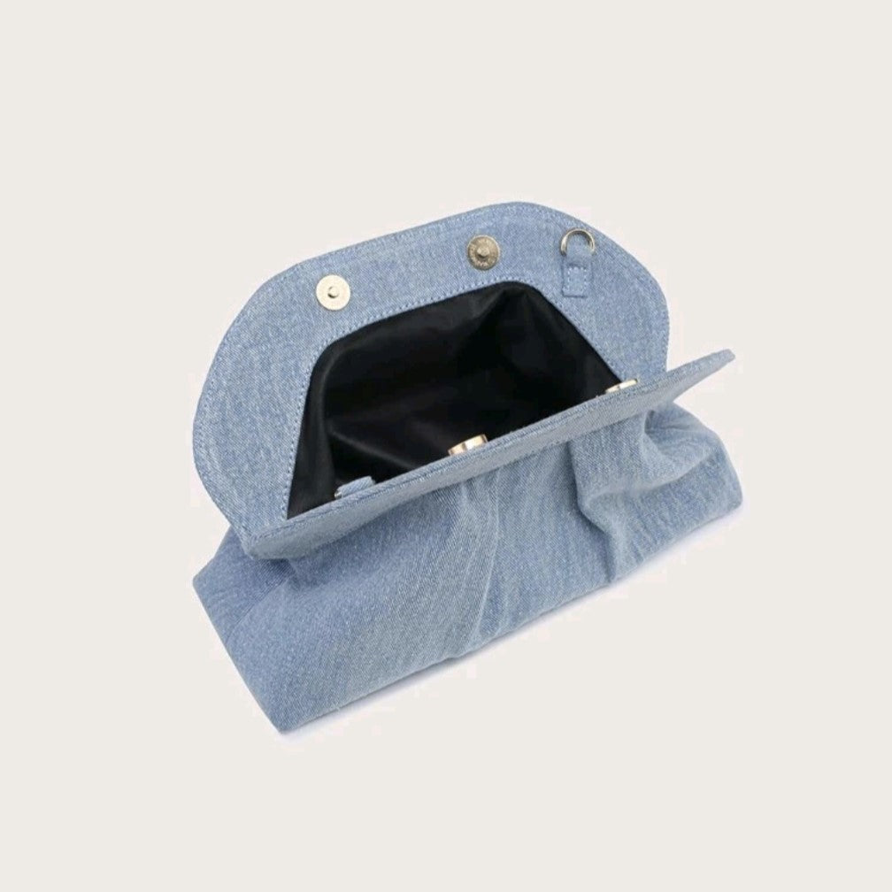 Light Denim Clutch