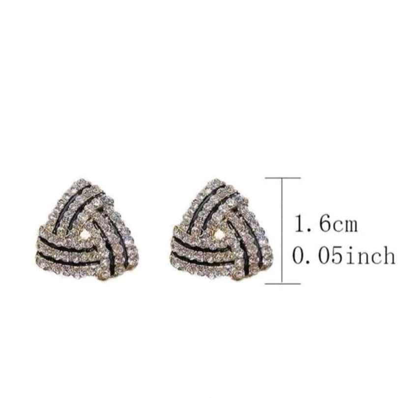 Love Knot Gold Stud Earrings