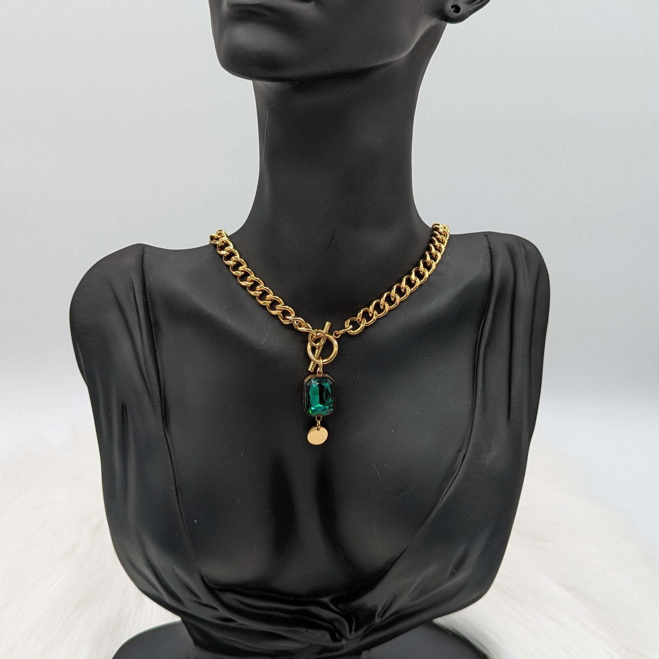 Emerald Charm Necklace