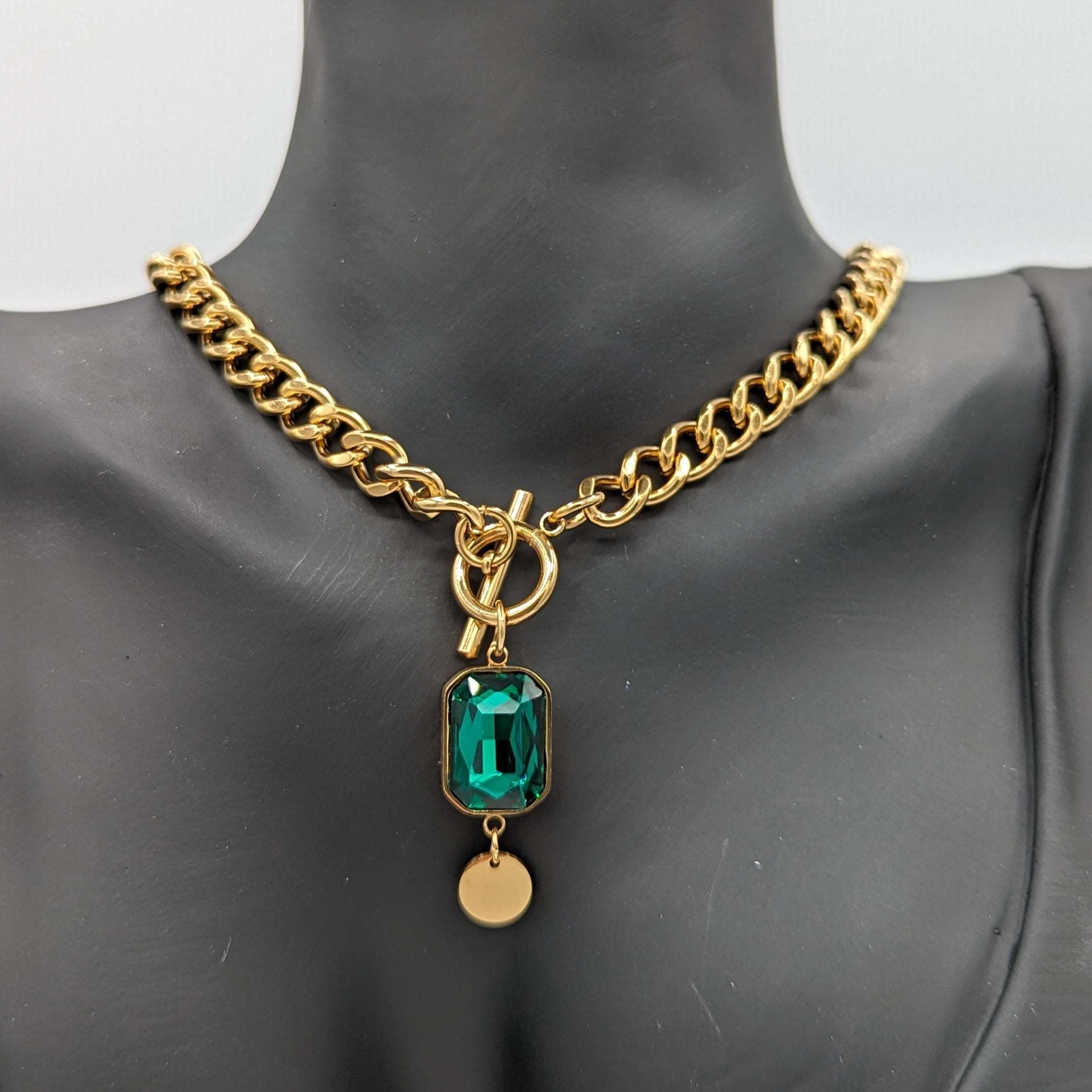 Emerald Charm Necklace