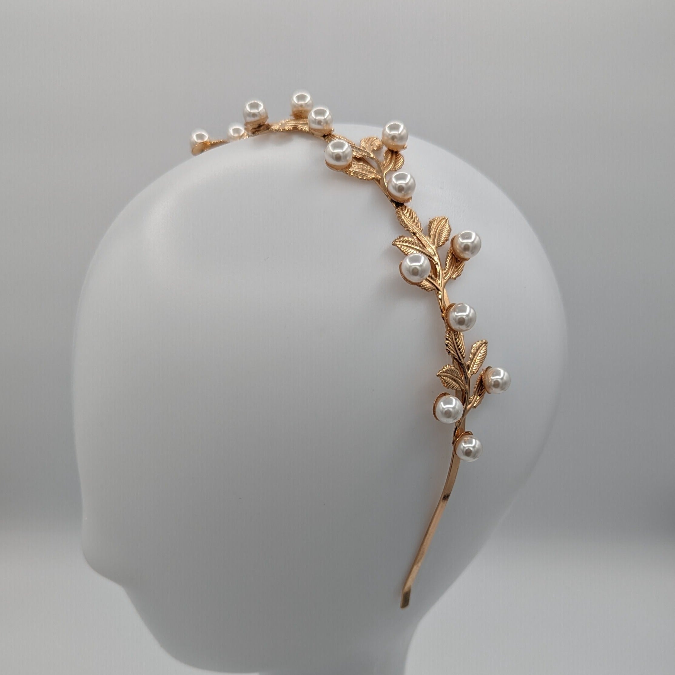 Gold leaf Pearl Headband