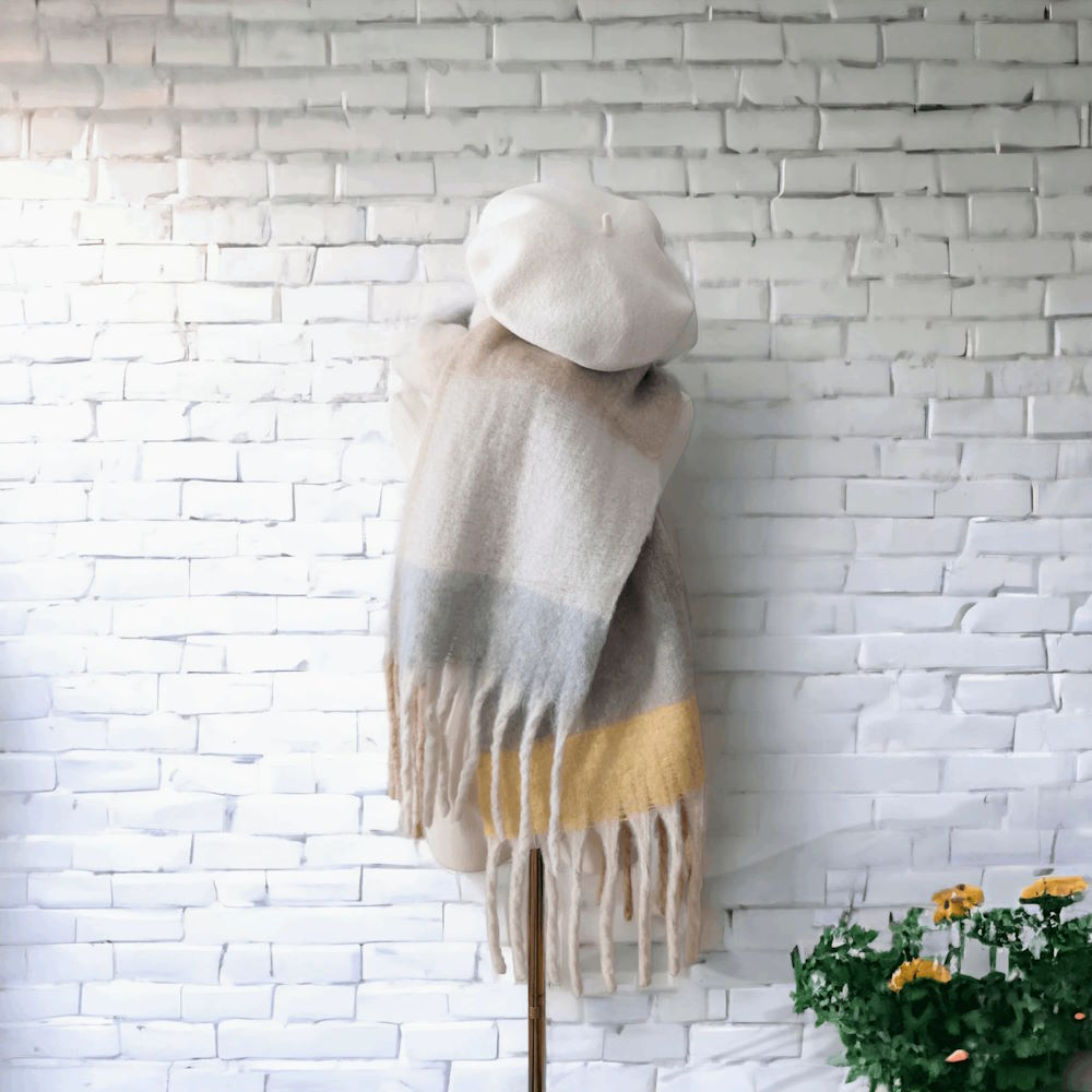 Cashmere wool scarf