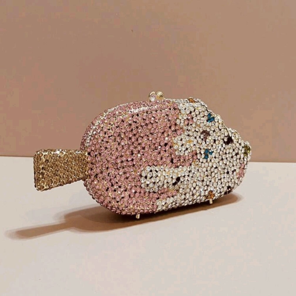 Pink Crystal Popsicle Evening Clutch