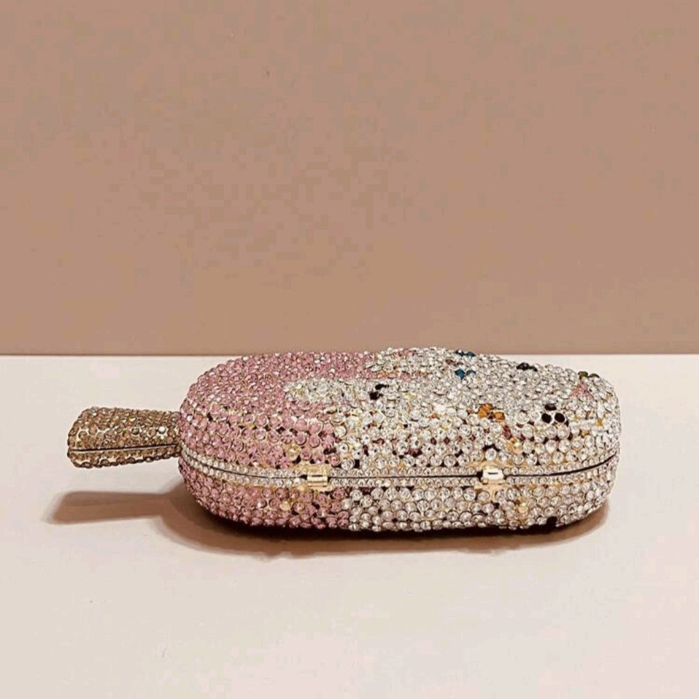 Pink Crystal Popsicle Evening Clutch