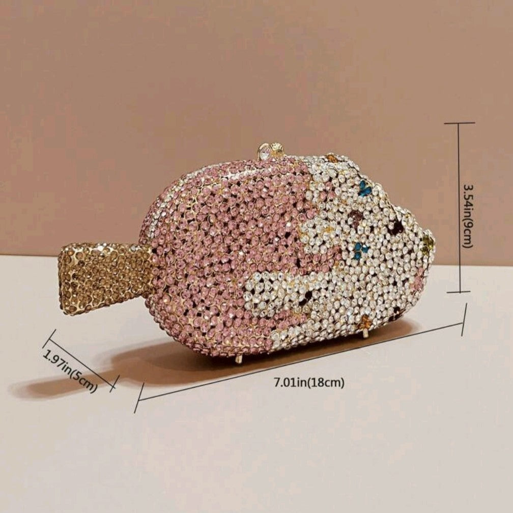 Pink Crystal Popsicle Evening Clutch