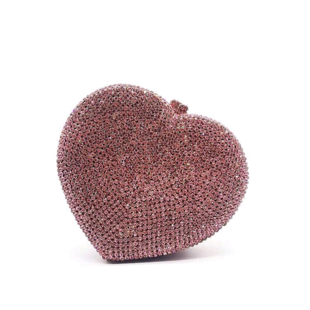 Red heart clutch discount bag