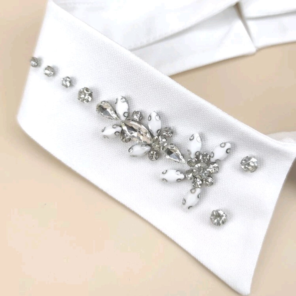 Rhinestone bead detachable Collar