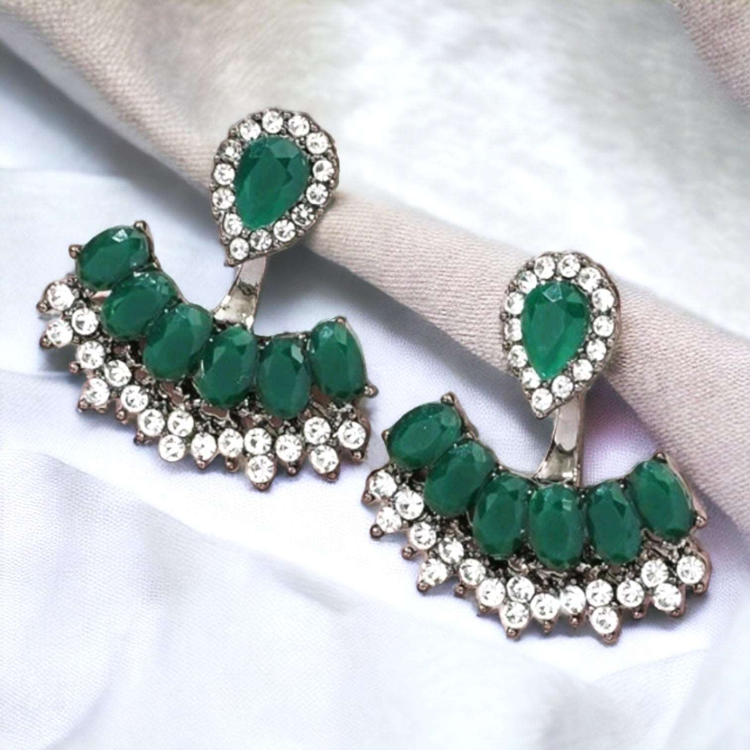 Victoria Green Fan Earrings
