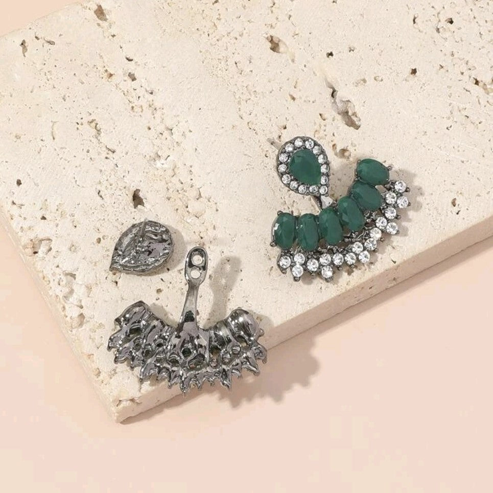 Victoria Green Fan Earrings
