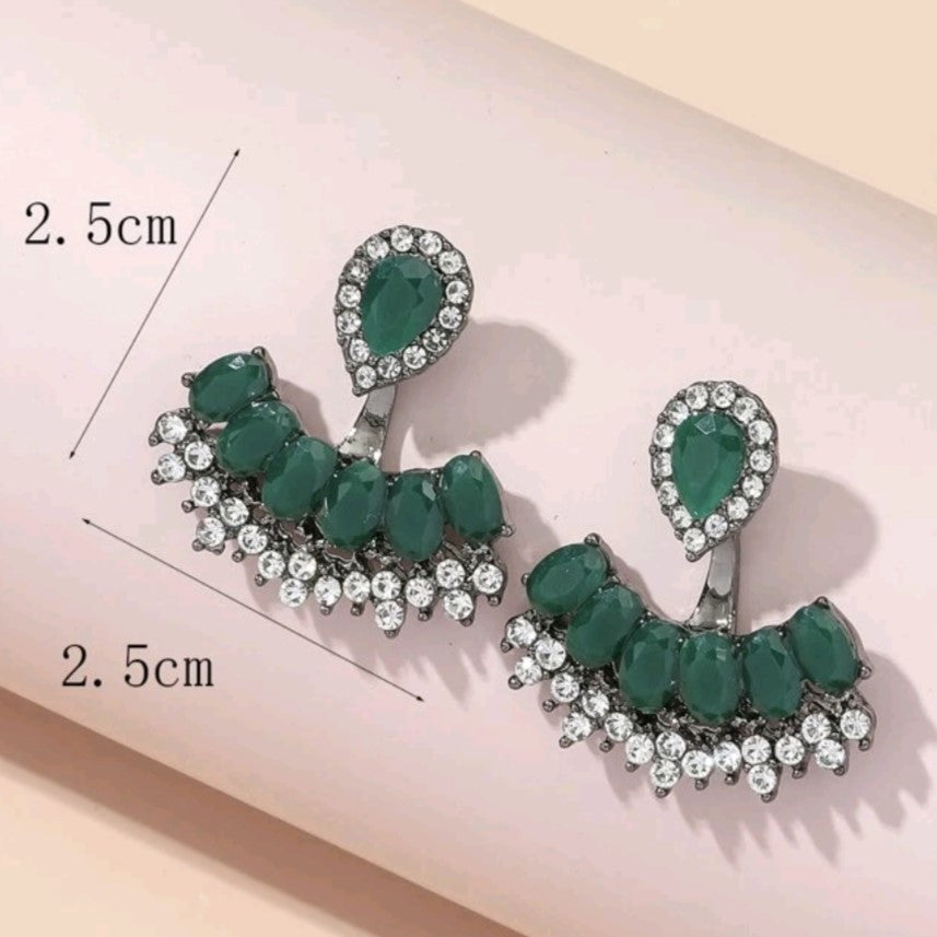 Victoria Green Fan Earrings