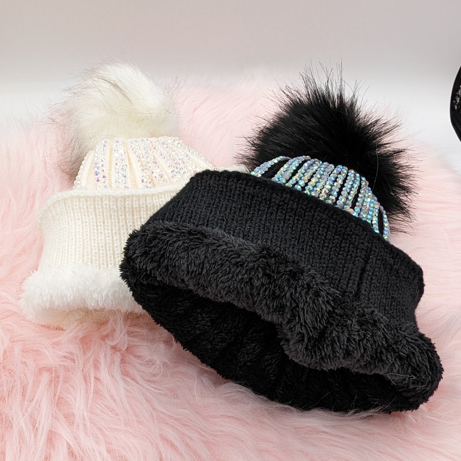 Rhinestone Strips Beanie