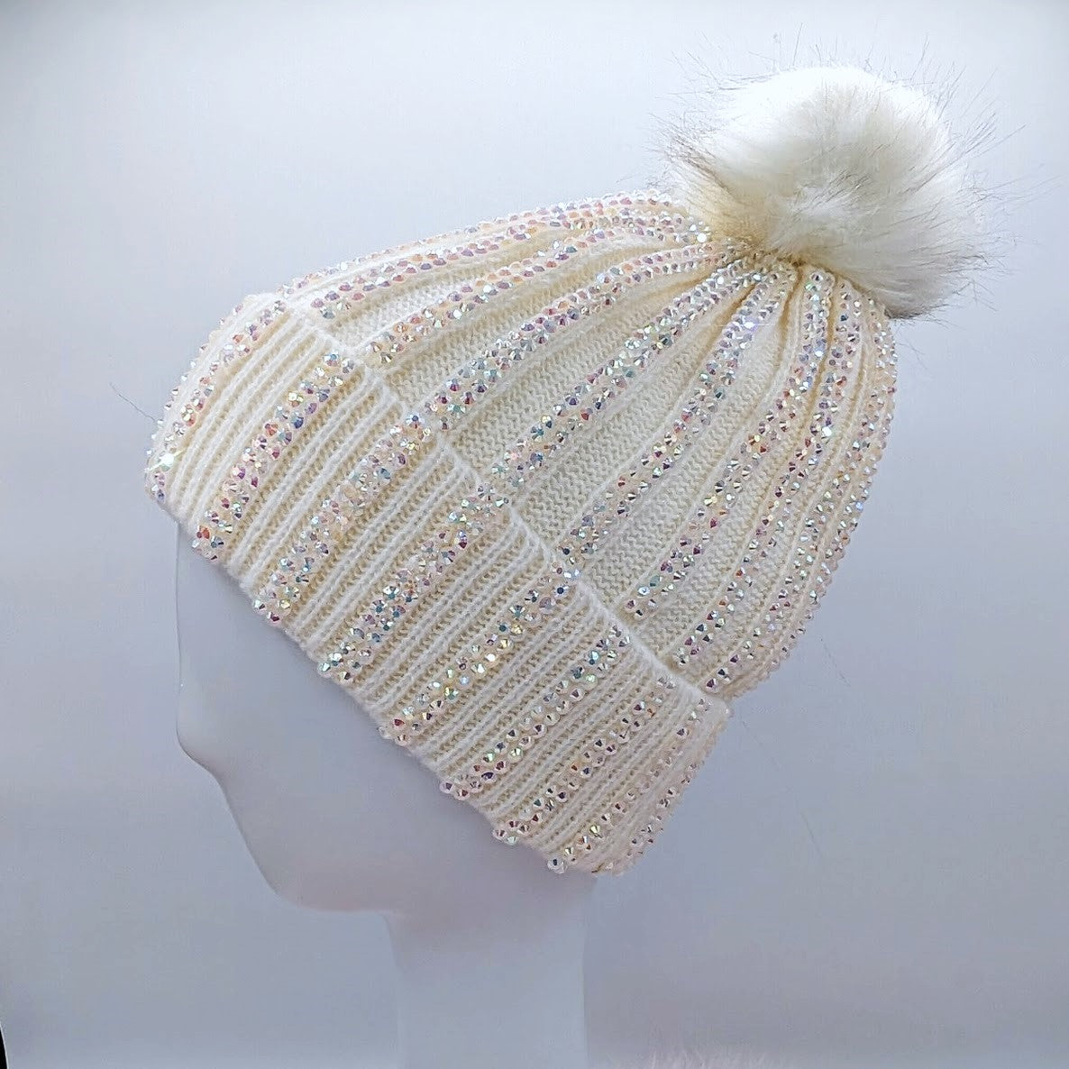 Rhinestone Strips Beanie