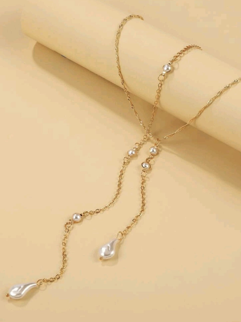 Collier Perle Y Lariat