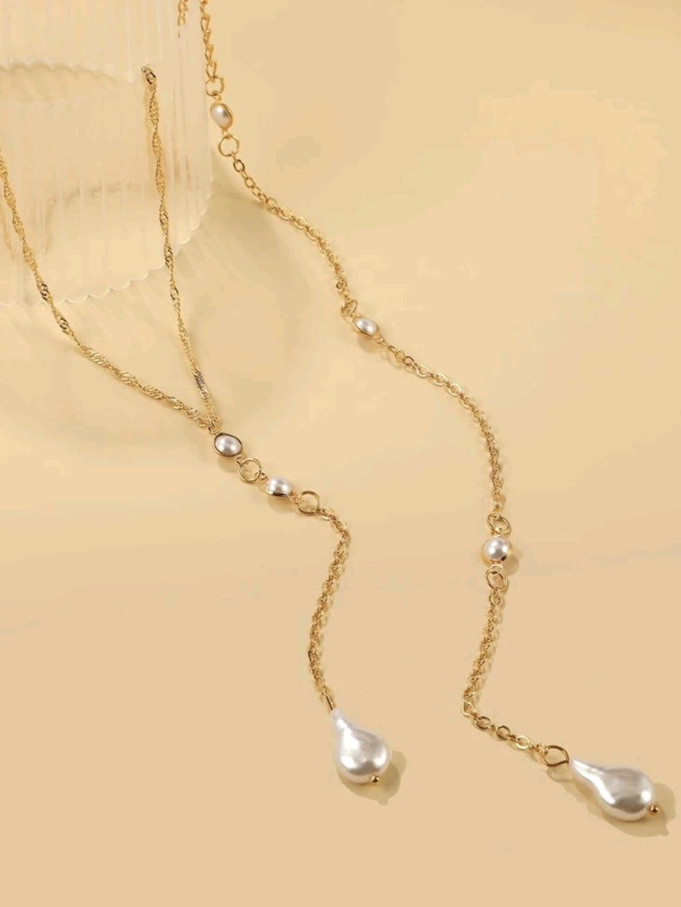 Collier Perle Y Lariat