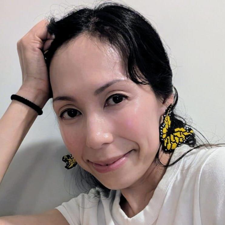 Yellow Boho Chic Style Handcrafted Beaded Butterfly Earrings