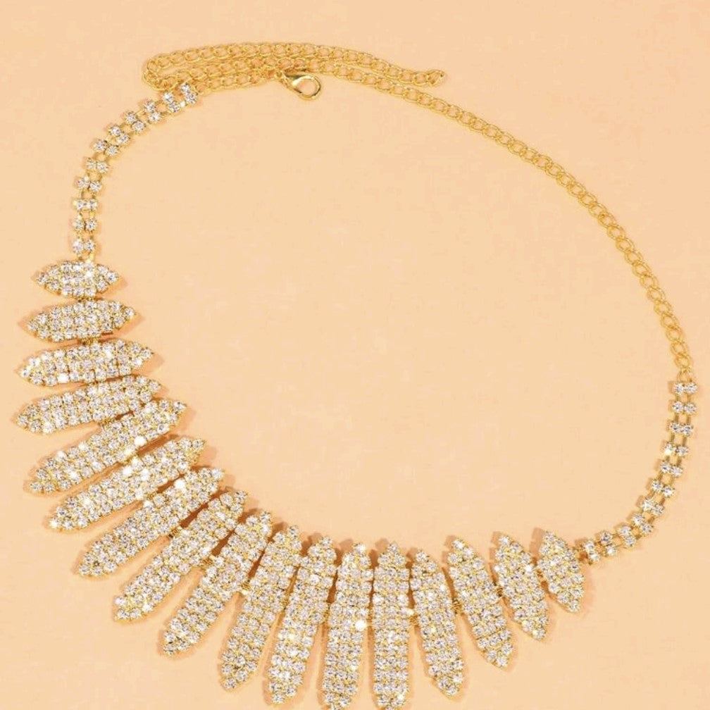 Gold Rhinestone Necklace