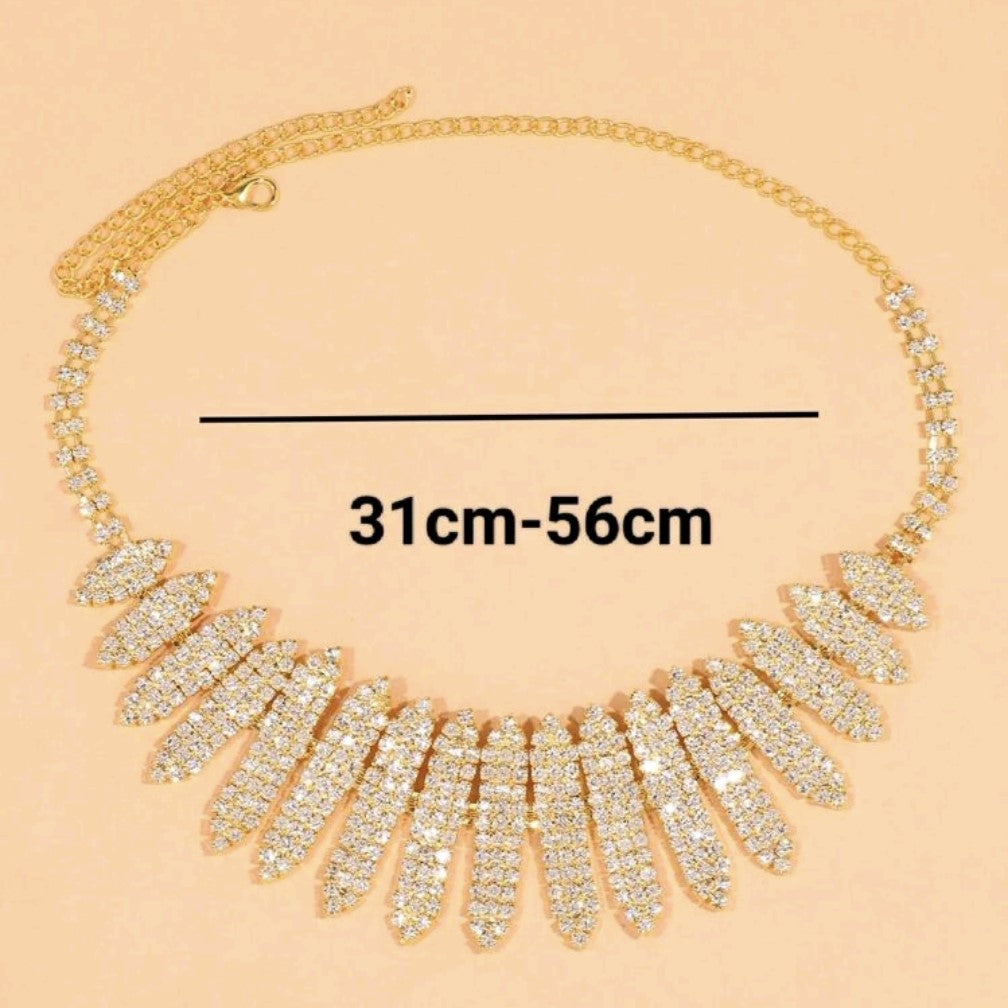 Gold Rhinestone Necklace